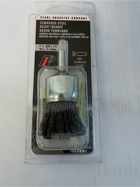 Pearl 1” Crimped Wire End Brush 1/4” Shank